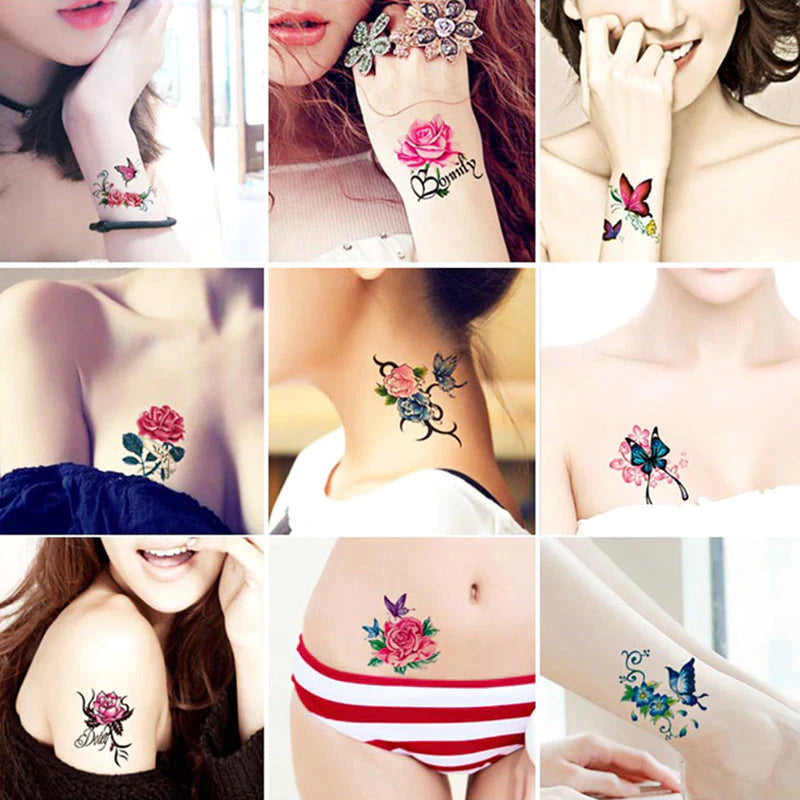 3D-Kunsttattoo Sticker-Set (50 Stück)