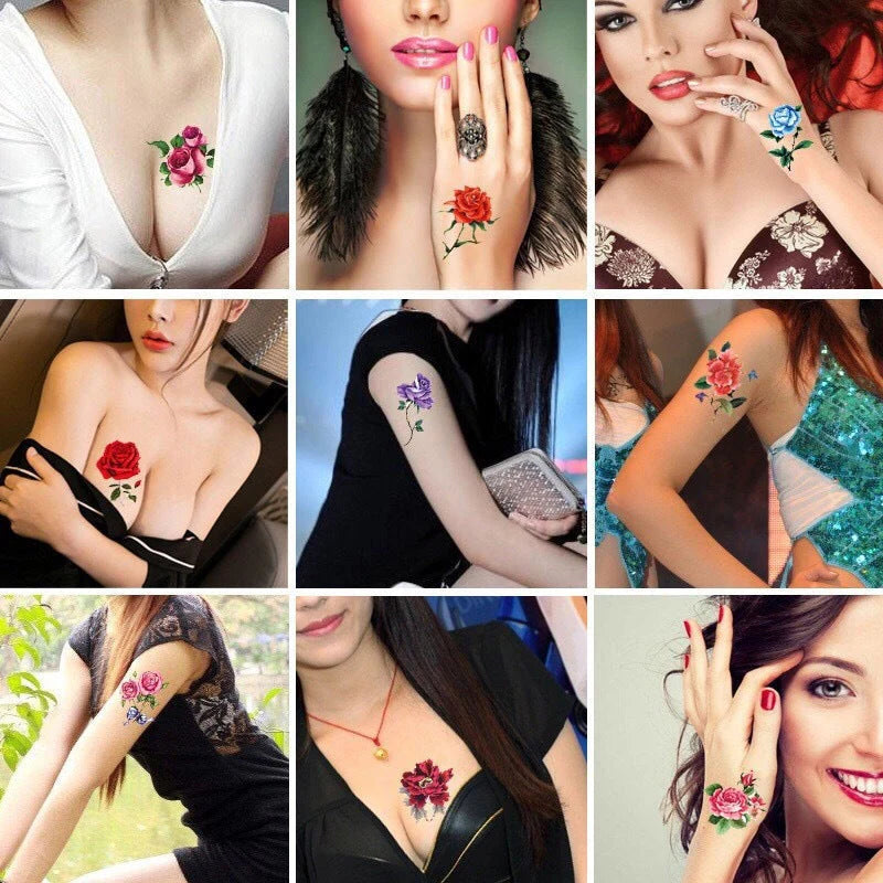 3D-Kunsttattoo Sticker-Set (50 Stück)