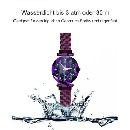 Wasserdichte Armbanduhr mit Sternenhimmel-Design für Mädchen