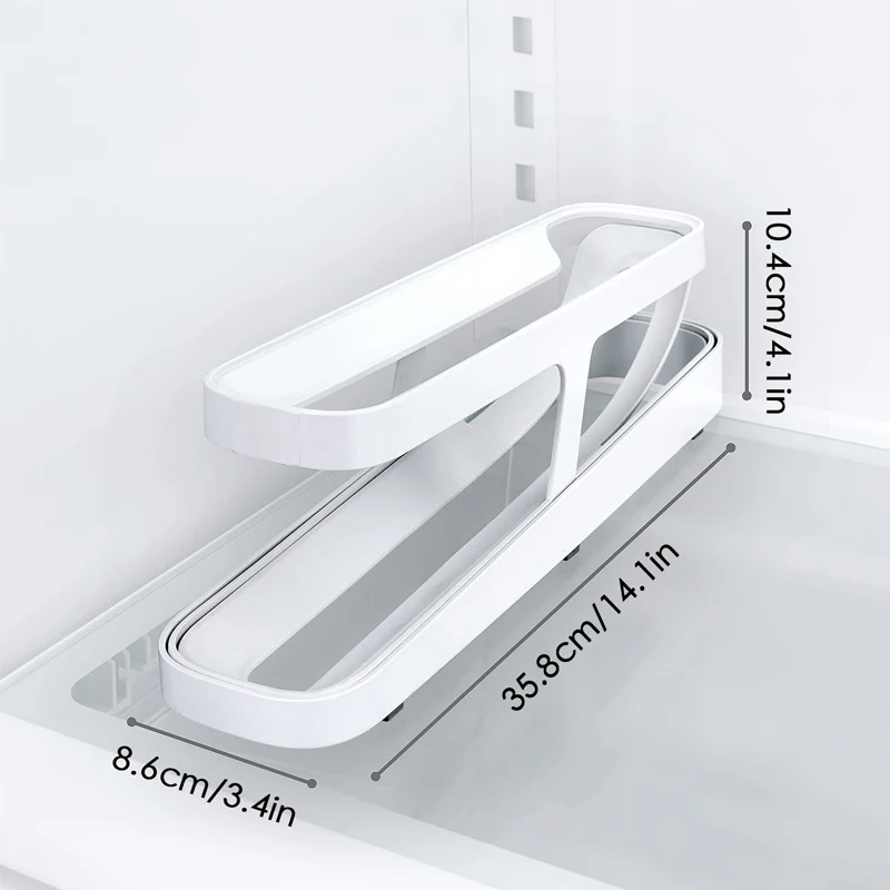 Doppelstöckiger Eier-Organizer mit Rollsystem