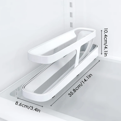 Doppelstöckiger Eier-Organizer mit Rollsystem