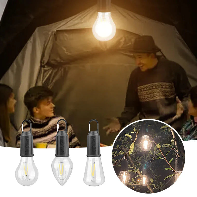 Retro Campinglampe mit Typ-C Ladung