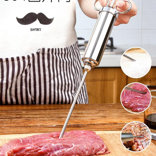 Edelstahl-Marinadenspritze 304 – Perfekt für saftige und aromatische Fleischgerichte