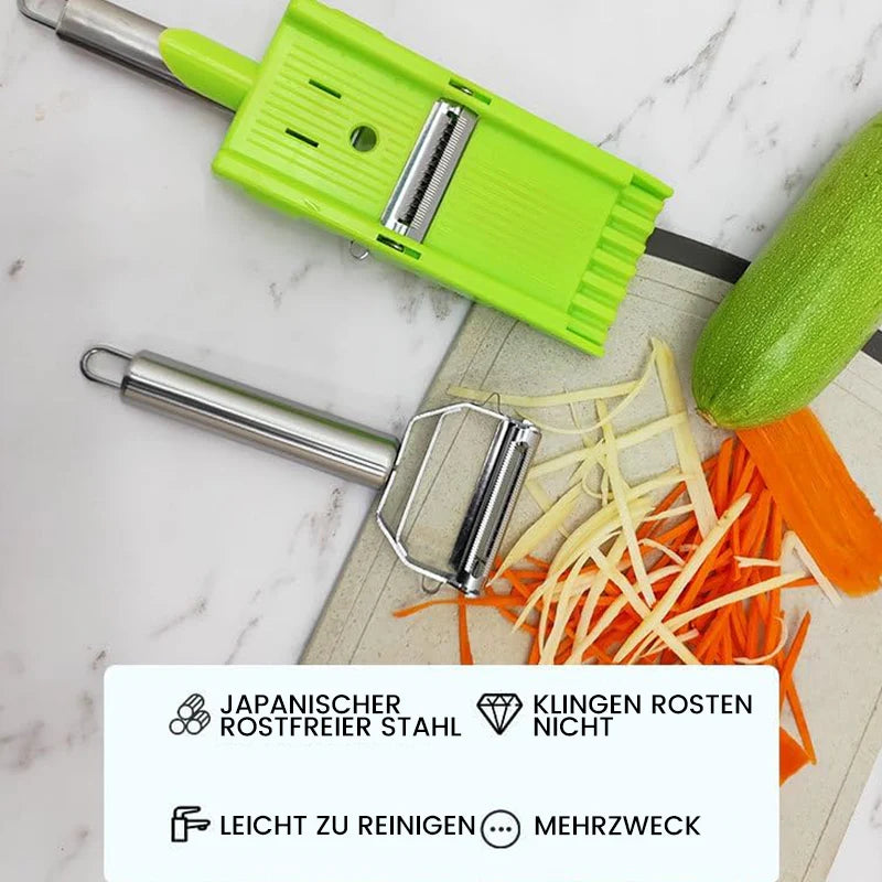 2-in-1 Profi-Schäler & Gemüseschneider