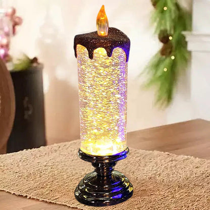LED-Weihnachtskerzen mit Glitzereffekt