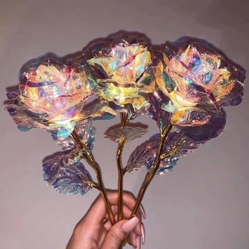 Bunte Galaxie Rose – Ein ewiges Zeichen der Liebe