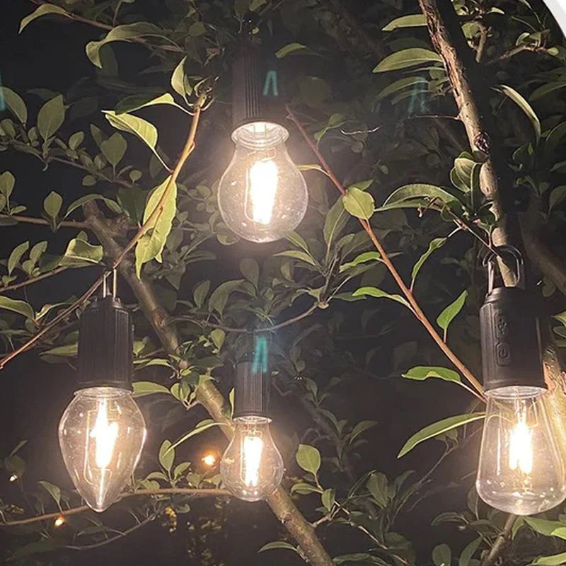 Retro Campinglampe mit Typ-C Ladung