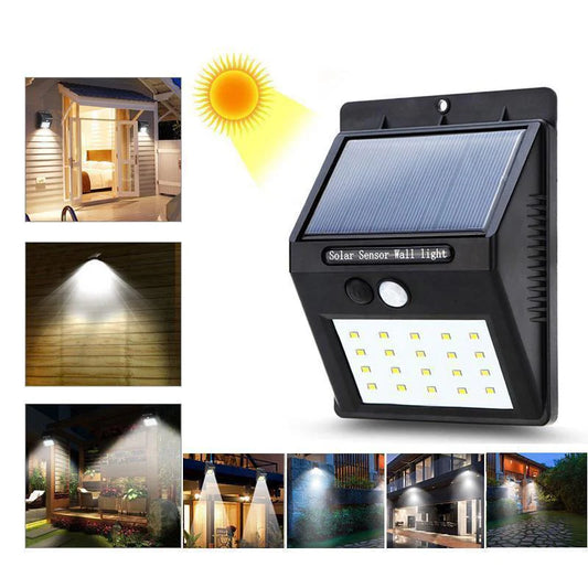 Superhelle Solar Wandleuchten mit Bewegungssensor – 20er Set