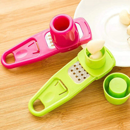 Handlicher Knoblauchschneider mit Handschutz