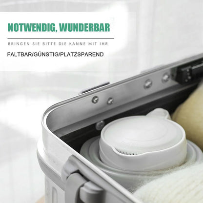 Faltbare Reise-Silikonkannen mit Universalstecker