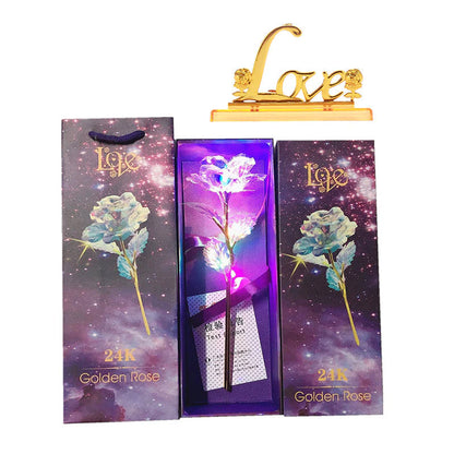 Bunte Galaxie Rose – Ein ewiges Zeichen der Liebe