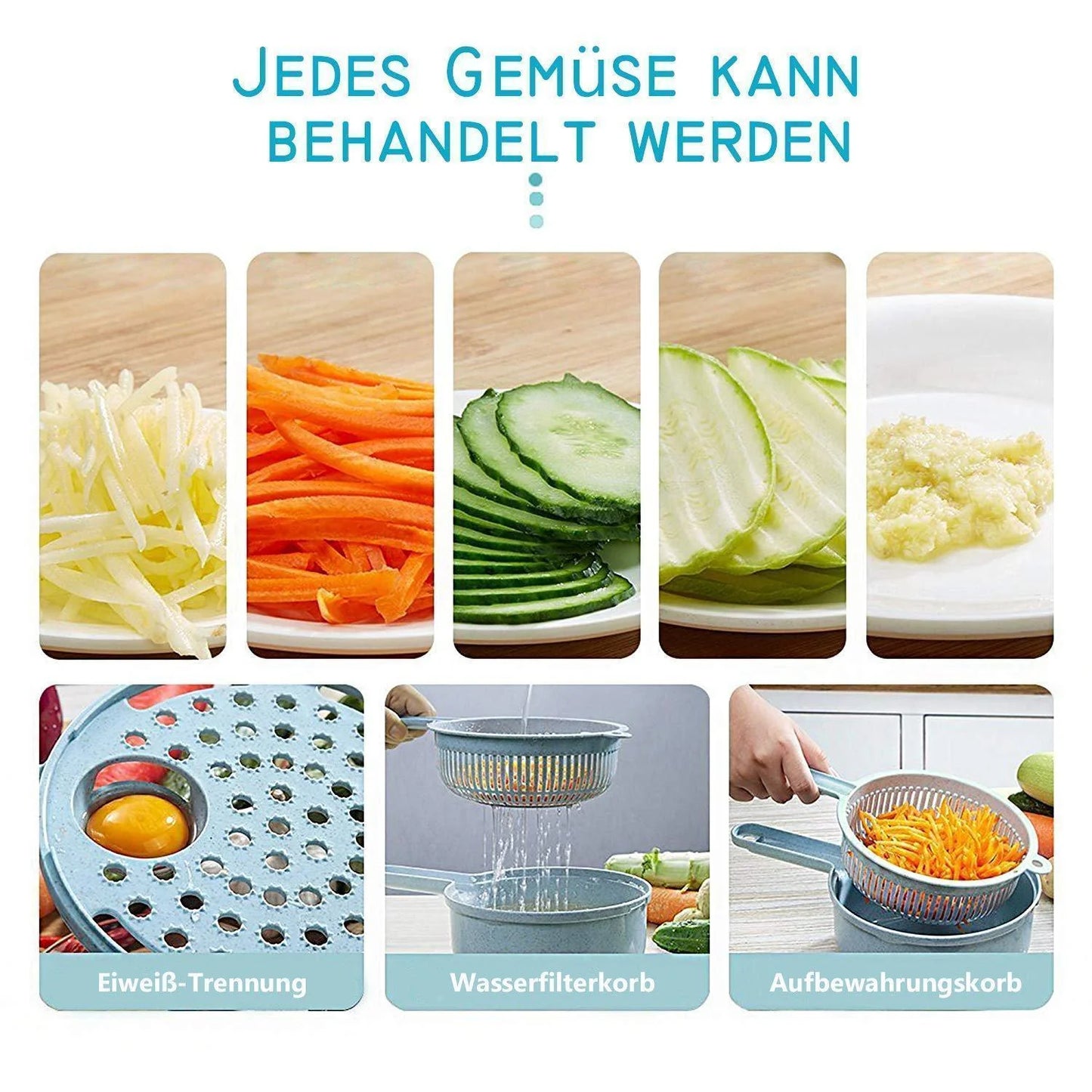 9-in-1 Multifunktionaler Gemüseschneider Set