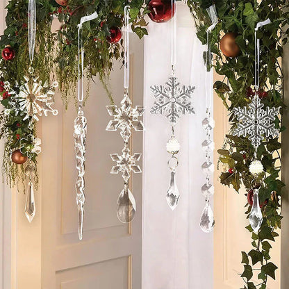 Kristall-Schneeflocken Weihnachtsbaumschmuck