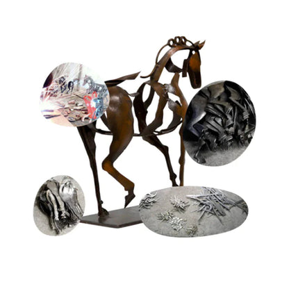 Elegante Metall-Pferdefigur – Stilvolle Deko für Ihr Zuhause