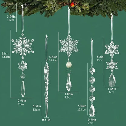 Kristall-Schneeflocken Weihnachtsbaumschmuck