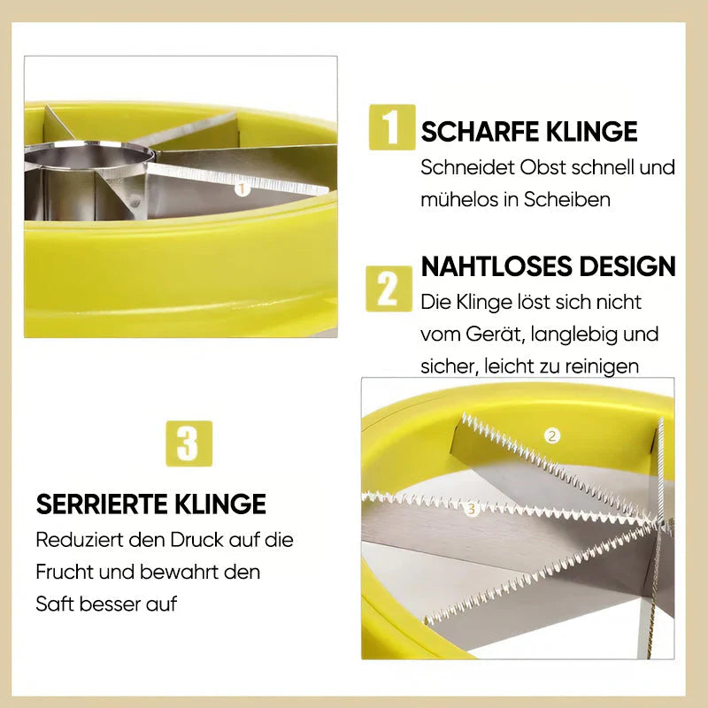 Vielseitiger 4-in-1 Obst- & Gemüseschneider – Schnell & Präzise schneiden