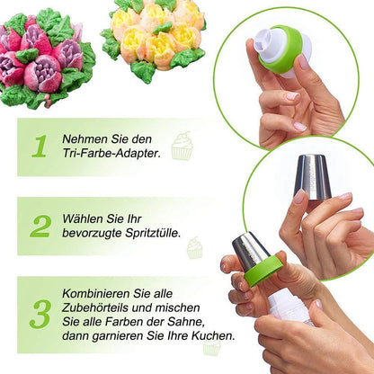 Edelstahl Spritztüllen-Set – Kreative Kuchendekoration leicht gemacht