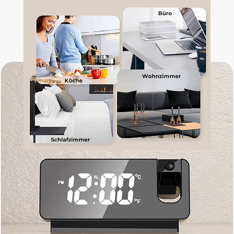 ZeitWurf – Digitale Projektionsuhr für Wand & Decke