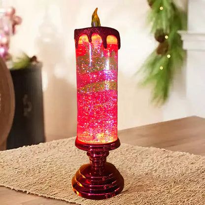 LED-Weihnachtskerzen mit Glitzereffekt