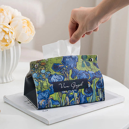 Elegante Taschentuchbox aus Kunstleder