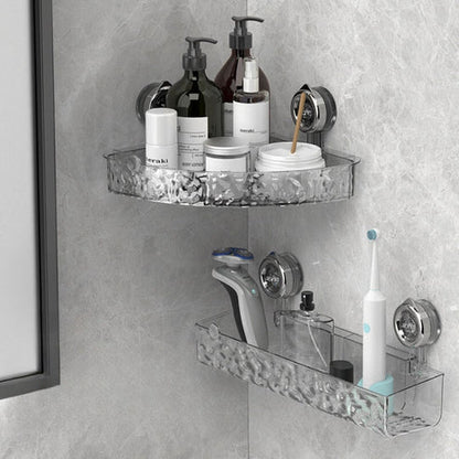 Eckregal mit Saugnäpfen für das Badezimmer