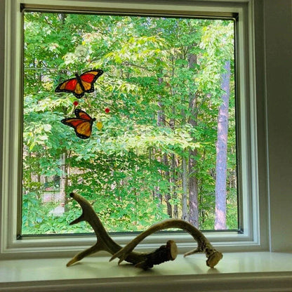 SchmetterlingsGlanz – Buntglas-Sonnenfänger