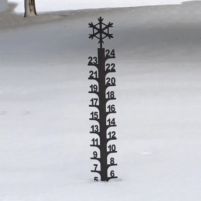 SchneeMesser – Dekorative Schneetiefenanzeige für den Garten