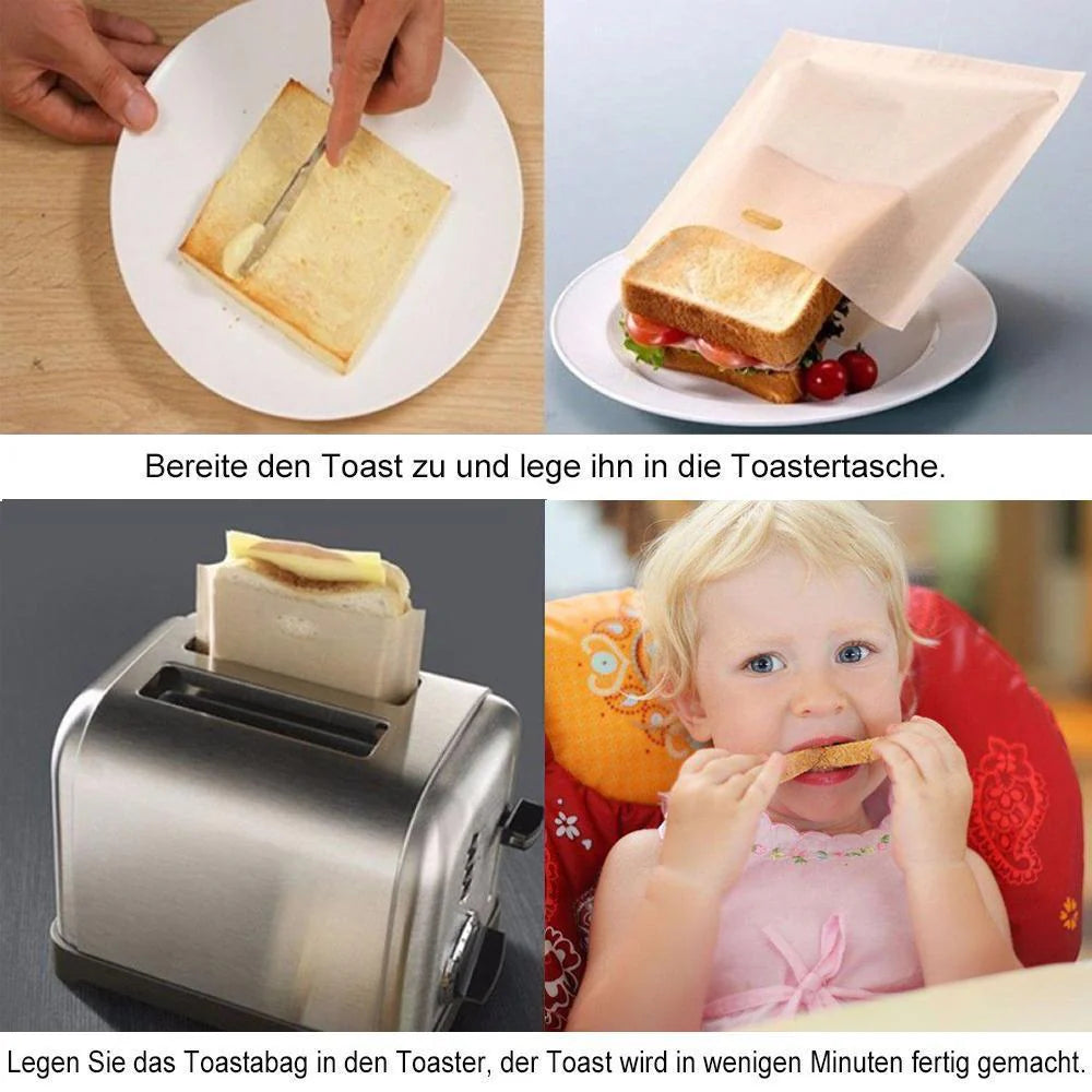 Wiederverwendbare Antihaft-Toaster-Taschen, 5er-Pack