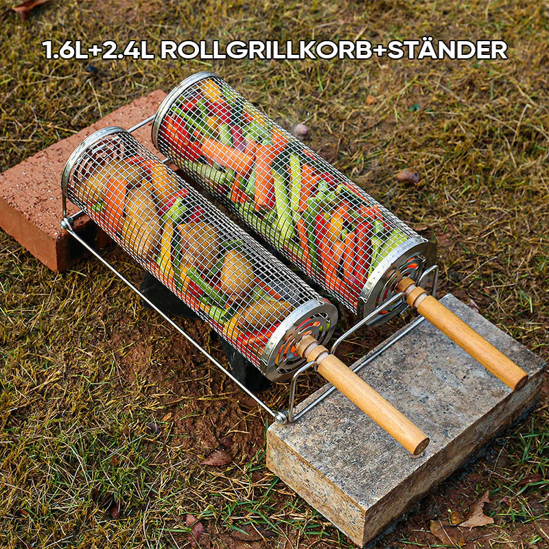 Drehbarer Edelstahl-Grillkäfig