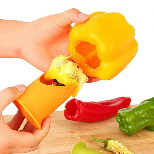 Praktischer Paprikakernentferner (2 Stück, zufällige Farbe)