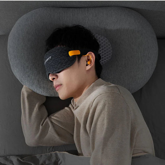 SleepEase Augenmaske mit integrierten Ohrstöpseln