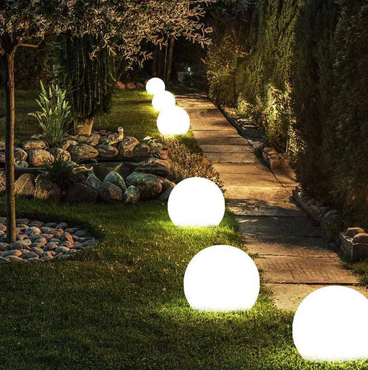 Dekorative Gartenleuchte mit rundem Design