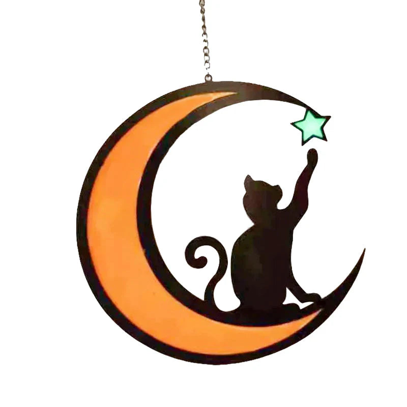 Mondkatze Fensterdeko – Magische Eleganz für dein Zuhause!
