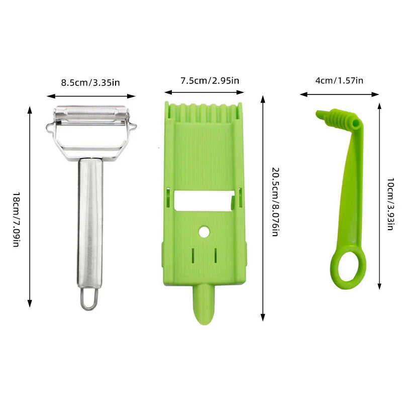 2-in-1 Profi-Schäler & Gemüseschneider