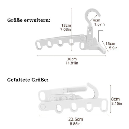 Faltbarer Reise-Kleiderbügel für platzsparende Aufbewahrung