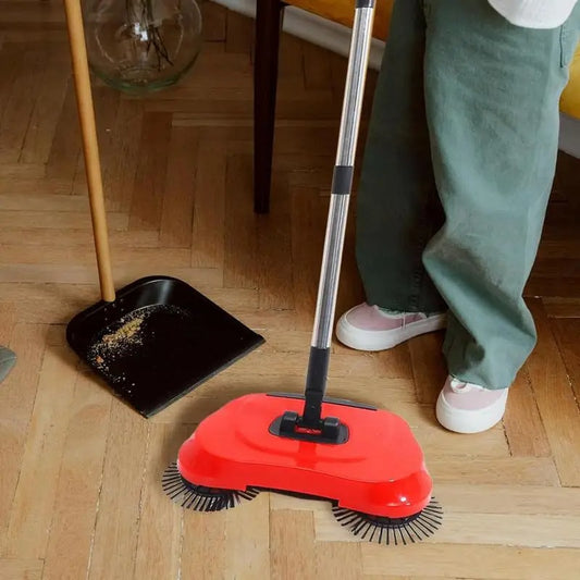 Praktischer 2-in-1 Staubsauger Besen ohne Strom