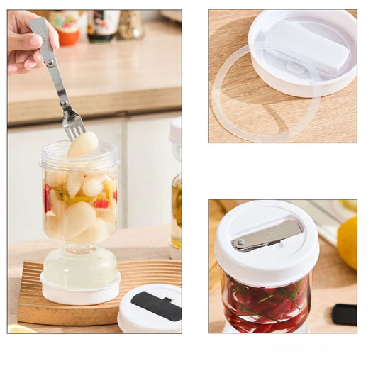Multifunktionales Vorratsglas mit Abtropfsieb
