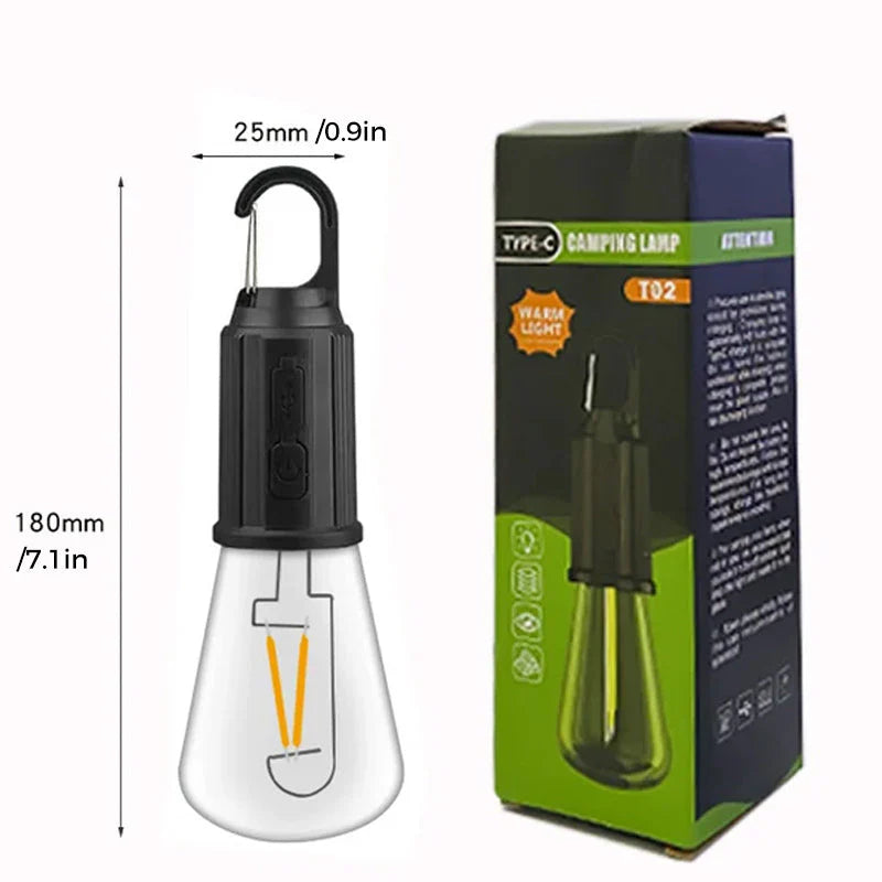 Retro Campinglampe mit Typ-C Ladung