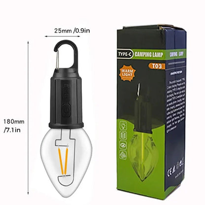 Retro Campinglampe mit Typ-C Ladung